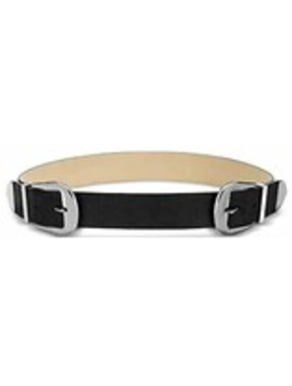 INC International Concepts Womens Belt Double Buckle Black Size Medium NEW